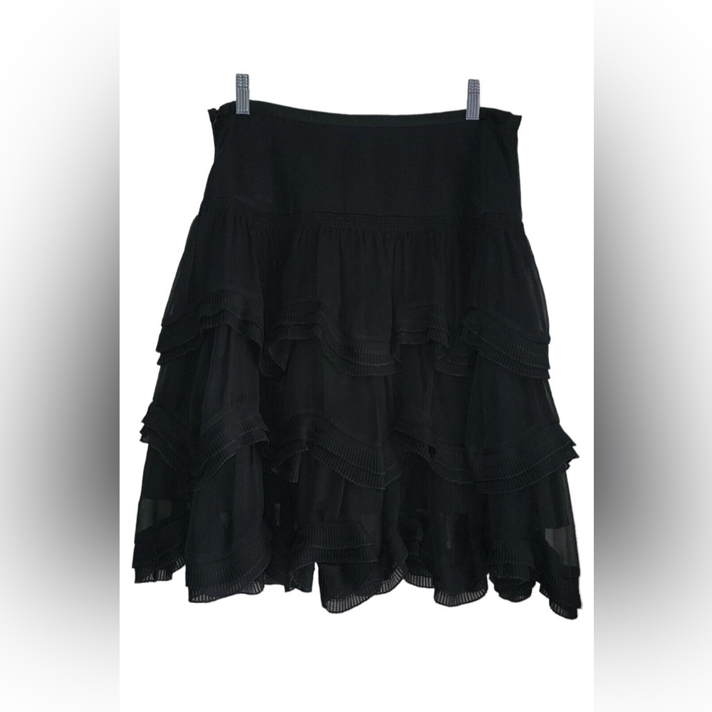 Inc international concepts black ruffles skirt
